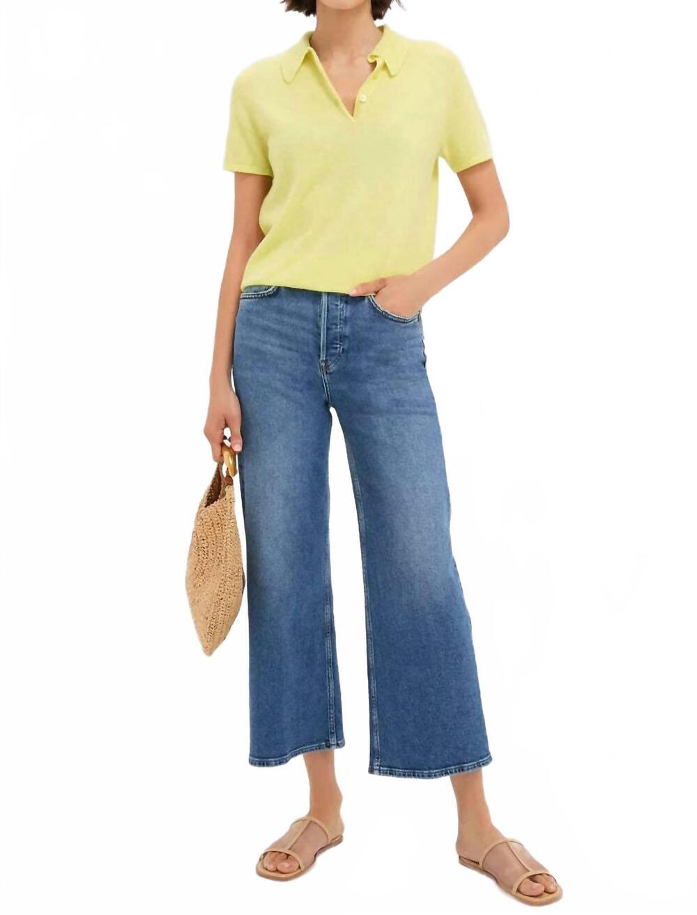 NEW RE/DONE high rise wide leg crop jeans in mid 70s